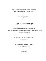 Nghiên cứu chính sách và giải pháp thúc đẩy hợp tác công tư trong phát triển làng nghề trên địa bàn hà nội