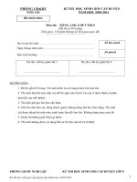 Đề thi/đáp án HSG Anh 2010 - 2011