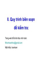 Cách xây dựng đề kiểm tra