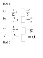 SO HỌC 6: BÀI LUYỆN TẬP PHÉP TRỪ PHÂN SỐ