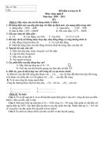 Đề KT Công nghệ 8 HK2 (2010-2011-Mới)