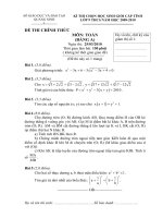 Đề, đáp án thi HSG Toán Quảng Ninh 2009-2010
