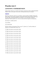 Bài kiểm tra Anh văn nâng cao có lời giải