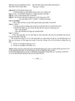 Đề và đáp án HSG môn Sinh học 9.