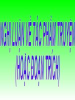 BÀI 23. NGHỊ LUẬN VỀ TÁC PHẨM TRUYỆN