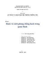 Tiểu luận An toàn và bảo mật hệ thống thông tin Hack và cách phòng chống hack trong game flash