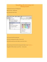 Tạo phông nền cho web