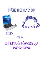 Tiet:Giải toàn bằng cách lập PT