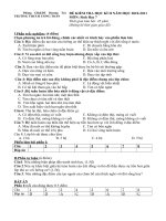 Đề KT Sinh 7 HK2 (2010-2011-Mới)