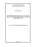 luận văn: phân tích đánh giá hiệu quả của một số thuật toán phát hiện ảnh giấu tin trong miền không gian