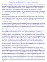 The changing role of women