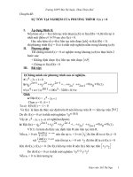 CHUYÊN ĐỀ VỀ TỒN TẠI  NGHIỆM CỦA PHƯƠNG TRÌNH TOÁN ÔN THI ĐẠI HỌC