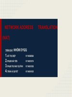 Thuyết trình môn mạng máy tính và bảo mật NETWORK ADDRESS TRANSLATION  (NAT)