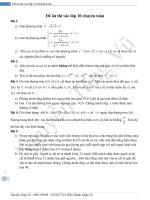 ĐỀ ÔN THI 10 CHUYÊN TOÁN PHỔ THÔNG NĂNG KHIẾU