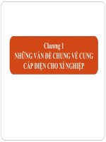 Chương 1: NHỮNG VẤN ĐỀ CHUNG VỀ CUNG CẤP ĐIỆN CHO XÍ NGHIỆP