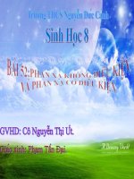 bài 52: phản xạ không điều kiện và phản xạ có điều kiện