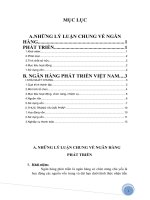 Lý luận và thực tiễn về ngân hàng phát triển việt nam