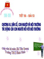 Tiết 56 Tac dong cua con nguoi doi voi moi truong