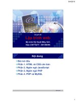 Lập trình web với PHP và SQL BKHN