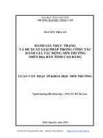 Đánh giá thực trạng và đề xuất giải pháp trong công tác đánh giá tác động môi trường trên địa bàn tỉnh Cao Bằng