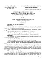 BÁO CÁO KẾT QUẢ PHỔ CẬP - KẾ HOẠCH PHỔ CẬP