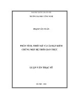 luận văn: phân tích, thiết kế và cài đặt kiểm chứng một hệ thời gian thực (đh quốc gia hà nội)