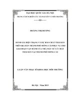 luận văn đánh giá hiện trạng và dự báo chất thải rắn trên địa bàn thành phố móng cái phục vụ cho giai đoạn vận hành của nhà máy xử lý chất thải rắn tại thành phố móng cái