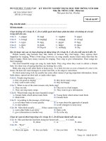 Đề TN THPT môn Tiếng Anh PB năm 2008 kỳ 1 mã  897