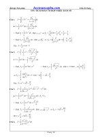 Các giải các bài toán tích phân tổ hợp nhiều hàm số