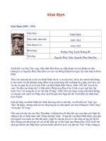 TIỂU SỬ VUA KHẢI ĐỊNH