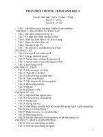 Phân phối chương trình môn Sinh