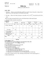 Đề đáp án lý 8 bài số 2 có ma trận