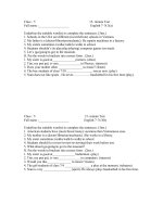 fifteeen - minute test (N.3) English 7