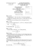 Đề, đáp án thi chuyên Hạ Long_QN 2009