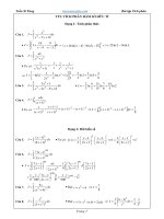 Cách giải các bài toán tích phân dạng hữu tỉ