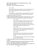 Đề thi học sinh giỏi cấp huyện môn Sinh học 9.