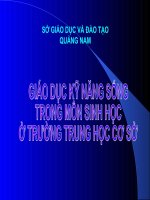 Giáo dục kĩ năng sống qua môn sinh học 2