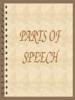PARTS OF SPEECH - PRESENTATION 1