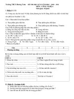 Đề KT Công nghệ 6 HK2 (2010-2011-Mới)