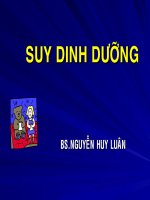 slide bài giảng về suy dinh dưỡng, BS.Nguyễn Huy Luân
