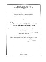 nghiên cứu công nghệ adsl2 và khả năng triển khai tại việt nam