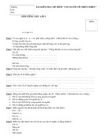 BÀI KIỂM TRA CHỦ ĐIỂM