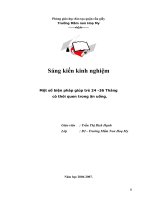 Một số biện pháp giúp trẻ 24 đến 36 Tháng có thói quen trong ăn uống