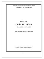 bài giảng môn học quản trị dự án