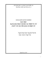 SKKN Dạy học dạng bài thực hành các phép tu từ (Ngữ văn 10) với giáo án điện tử