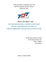 báo cáo thực tập kế toán doanh thu, chi phí và xác định kết quả kinh doanh tại công ty trách nhiệm hữu hạn quảng cáo màu xanh