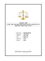Bài dự thi cuộc thi tìm hiểu hiến pháp nước cộng hòa xã hội chủ nghĩa việt nam