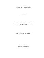 luận văn bất đẳng thức hardy và mở rộng