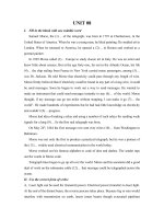 Bài tập bổ trợ và nâng cao tiếng Anh - Unit 08