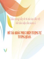 Hiện tượng tự tương quan, cách khắc phục hiện tượng tự tương quan